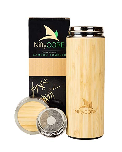 NiftyCORE Bamboo Leak-Proof Travel Mug