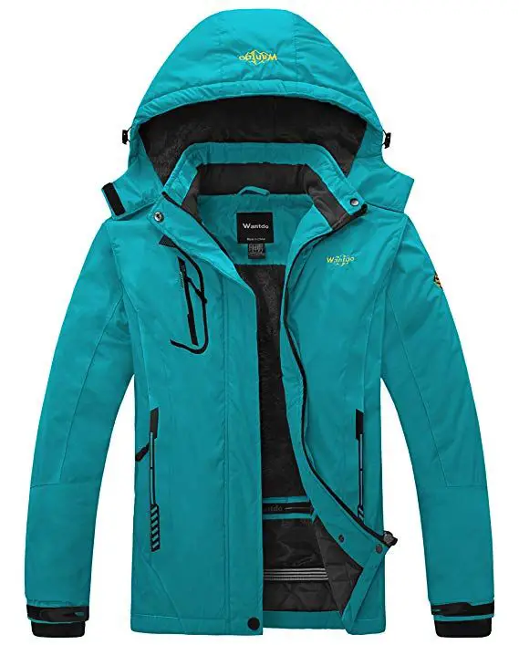 Wantdo Women's Mountain Waterproof Ski Jacket Windproof Rain Jacket